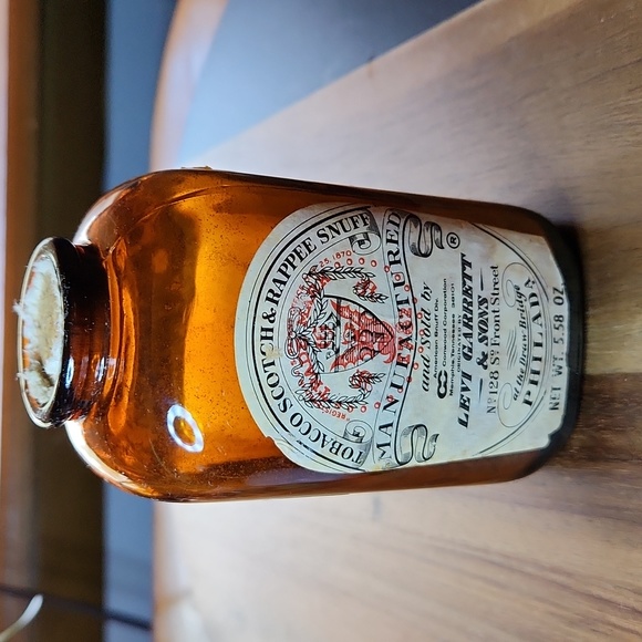 Levi Garrett Other Levi Garrett Amber Snuff Jar With Cork Stopper